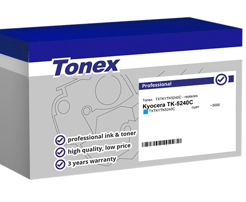 Tonex Tóner cian TXTKYTK5240C compatible con Kyocera TK-5240C