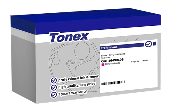 Tonex Tóner magenta TXTO46490606 compatible con OKI 46490606