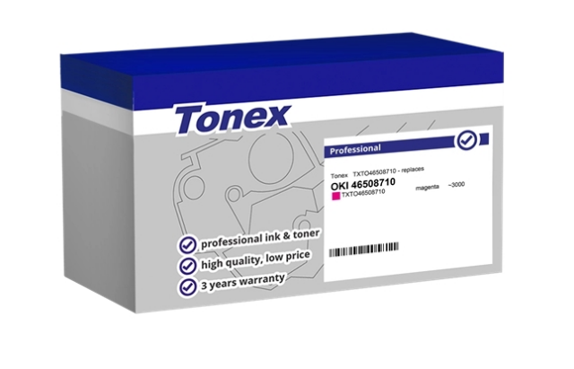 Tonex Tóner magenta TXTO46508710 compatible con OKI 46508710
