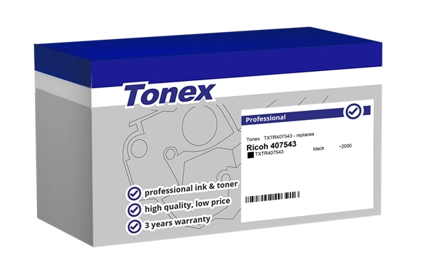 Tonex Tóner negro TXTR407543 compatible con Ricoh SP C250EBK