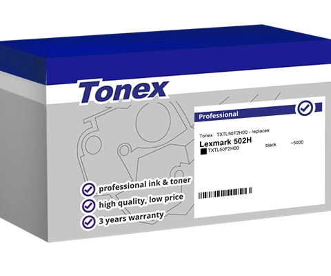 Tonex Tóner negro TXTL50F2H00 compatible con Lexmark 502H