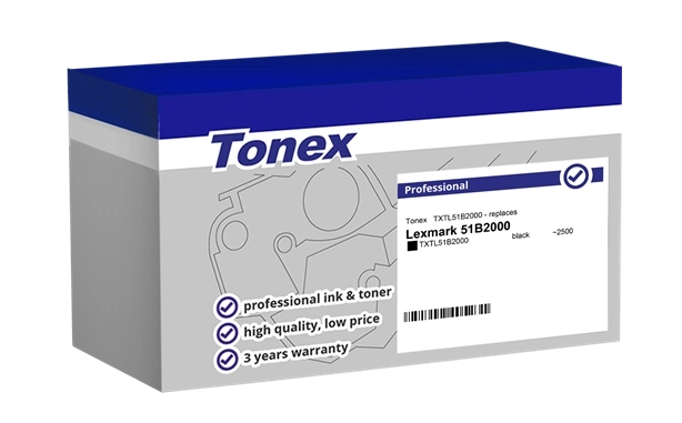 Tonex Tóner negro TXTL51B2000 compatible con Lexmark 51B2000