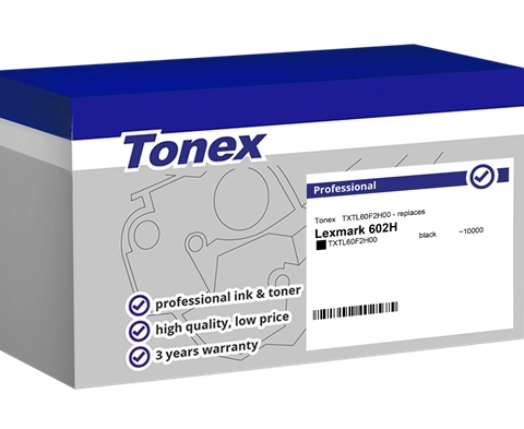 Tonex Tóner negro TXTL60F2H00 compatible con Lexmark 602H