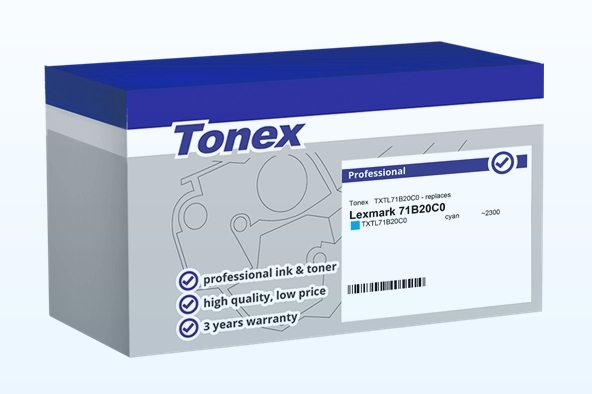 Tonex Tóner cian TXTL71B20C0 compatible con Lexmark 71B20C0