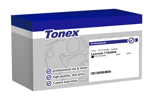 Tonex Tóner negro TXTL71B20K0 compatible con Lexmark 71B20K0