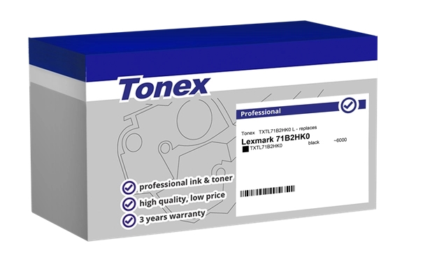 Tonex Tóner negro TXTL71B2HK0 compatible con Lexmark 71B2HK0