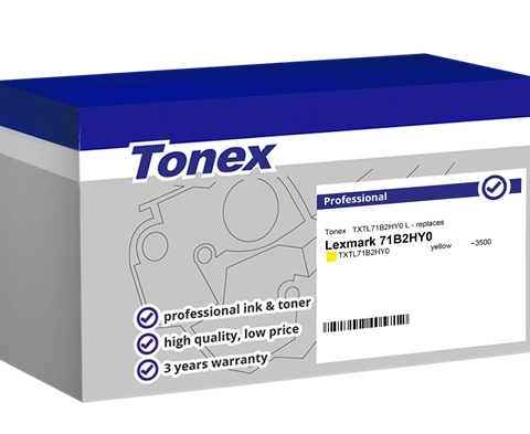 Tonex Tóner amarillo TXTL71B2HY0 compatible con Lexmark 71B2HY0