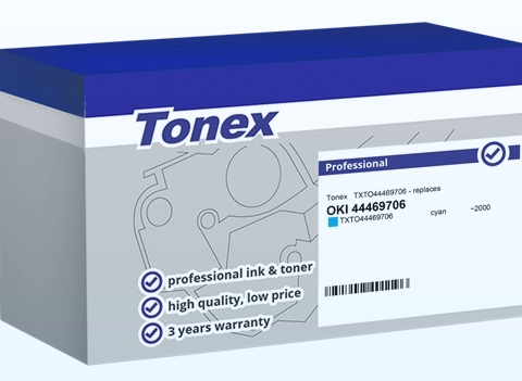Tonex Tóner cian TXTO44469706 compatible con OKI 44469706
