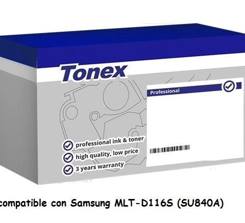 Tonex Tóner negro TXTSMLTD116S compatible con Samsung MLT-D116S