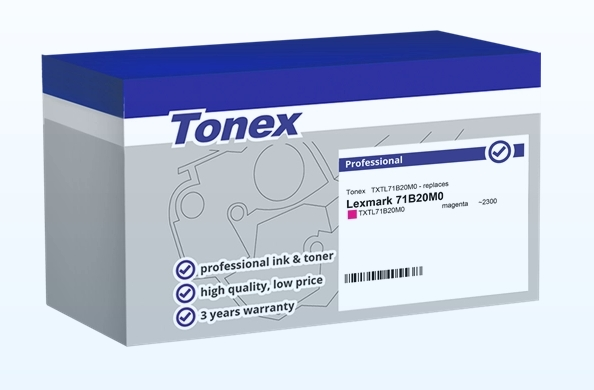 Tonex Tóner magenta TXTL71B20M0 compatible con Lexmark 71B20M0