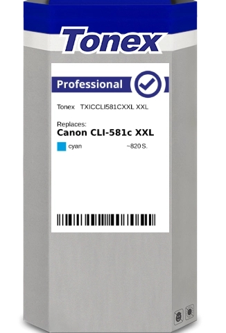 Tonex Cartucho de tinta cian TXICCLI581CXXL compatible con Canon CLI-581c XXL 1995C001