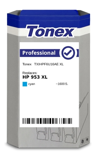 Tonex Cartucho de tinta cian TXIHPF6U16AE compatible con HP 953 XL cian