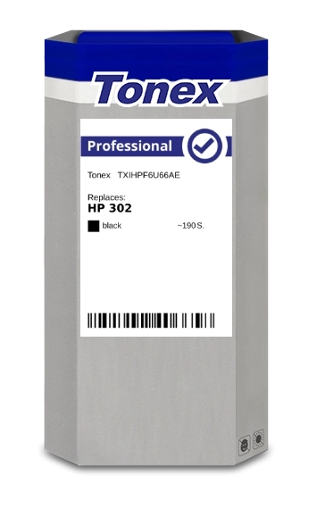 Tonex Cartucho de tinta negro TXIHPF6U66AE compatible con HP 302 F6U66AE
