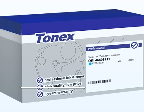 Tonex Tóner cian TXTO46508711 compatible con OKI 46508711