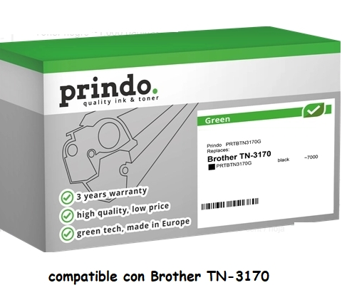 Prindo Tóner negro PRTBTN3170G Green compatible con Brother TN-3170