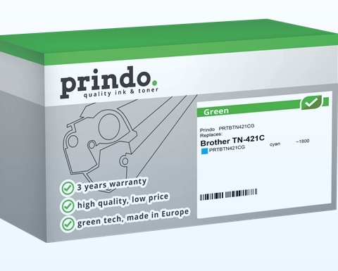 Prindo Tóner cian PRTBTN421CG Green compatible con Brother TN-421C