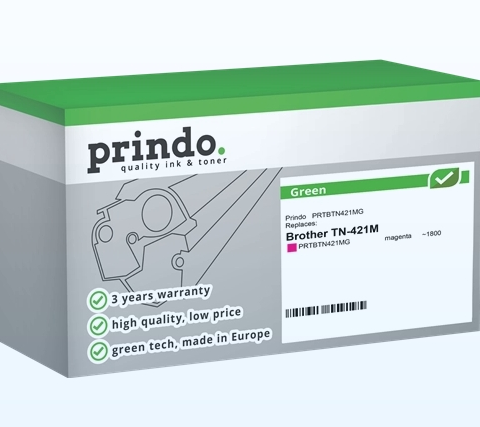 Prindo Tóner magenta PRTBTN421MG Green compatible con Brother TN-421M