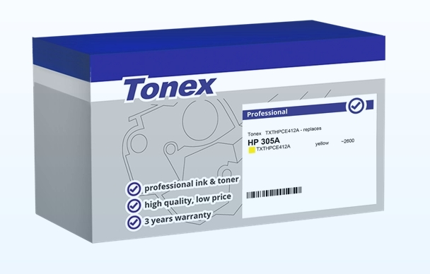 Tonex Tóner amarillo TXTHPCE412A compatible con HP 305A CE412A