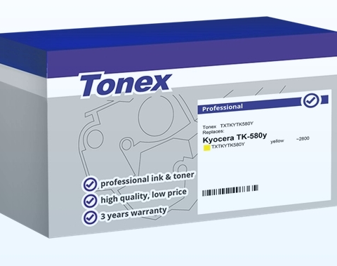 Tonex Tóner amarillo TXTKYTK580Y compatible con Kyocera TK-580y