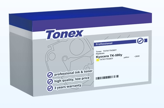 Tonex Tóner amarillo TXTKYTK580Y compatible con Kyocera TK-580y