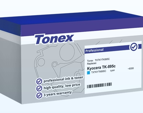 Tonex Tóner cian TXTKYTK895C compatible con Kyocera TK-895c
