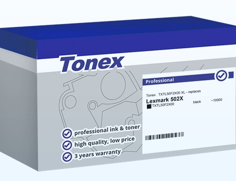 Tonex Tóner negro TXTL50F2X00 compatible con Lexmark 502X