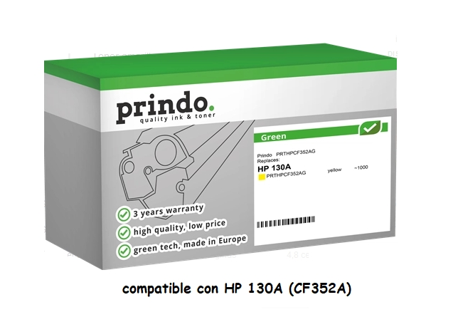 Prindo Tóner amarillo PRTHPCF352AG Green compatible con HP 130A (CF352A)