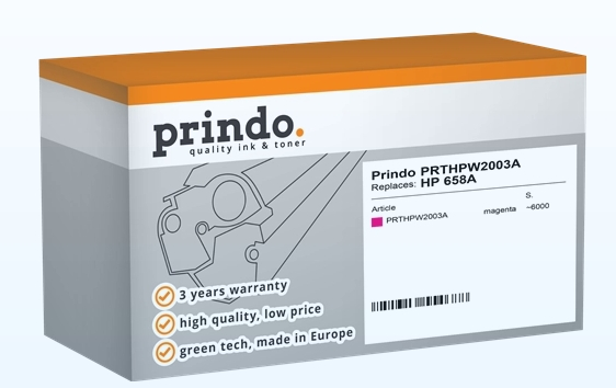 Prindo Tóner magenta PRTHPW2003A 658A compatible con HP 658A W2003A