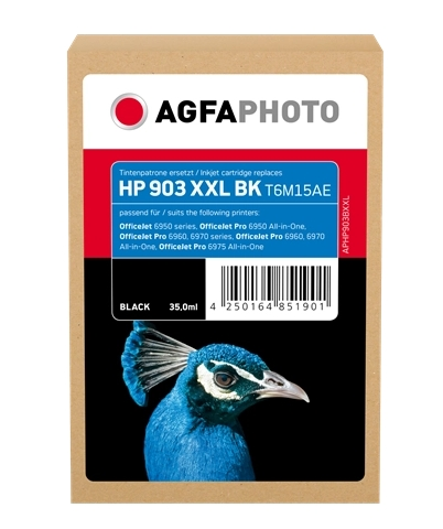 Agfa Photo Cartucho de tinta negro APHP903BXXL compatible con HP 903XL