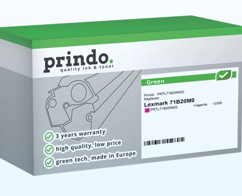 Prindo Tóner magenta PRTL71B20M0G Green compatible con Lexmark 71B20M0