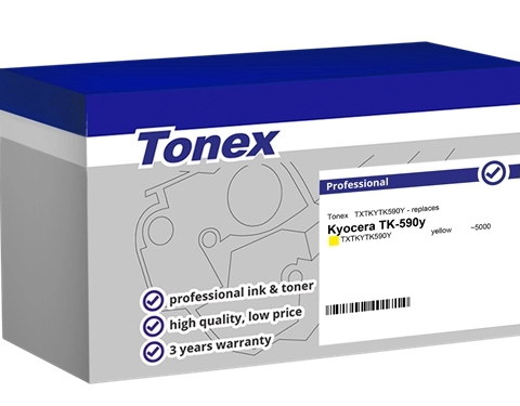Tonex Tóner amarillo TXTKYTK590Y compatible con Kyocera TK-590y