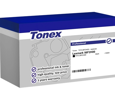 Tonex Tóner negro TXTL56F2H00 compatible con Lexmark 56F2H00