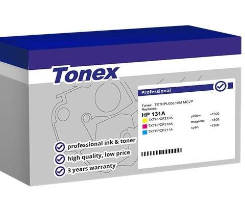 Tonex Multipack cian magenta amarillo TXTHPU0SL1AM MCVP compatible con HP 131A U0SL1AM
