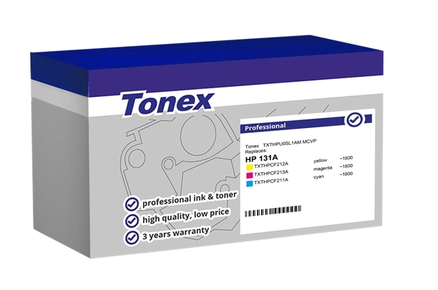 Tonex Multipack cian magenta amarillo TXTHPU0SL1AM MCVP compatible con HP 131A U0SL1AM
