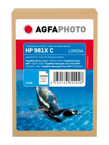 Agfa Photo Cartucho de tinta cian APHP981XC compatible con HP 981X L0R09A