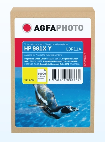 Agfa Photo Cartucho de tinta amarillo APHP981XY compatible con HP 981X L0R11A