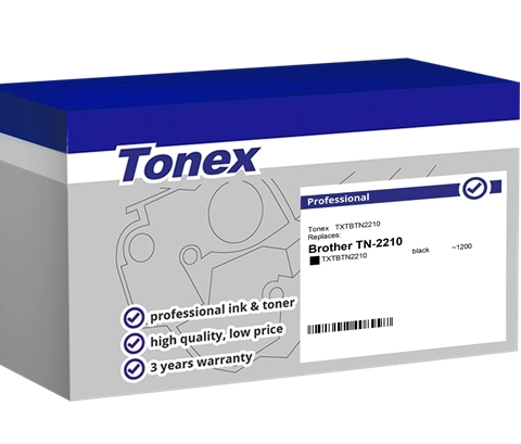 Tonex Tóner negro TXTBTN2210 TN-2210 compatible con Brother TN-2210
