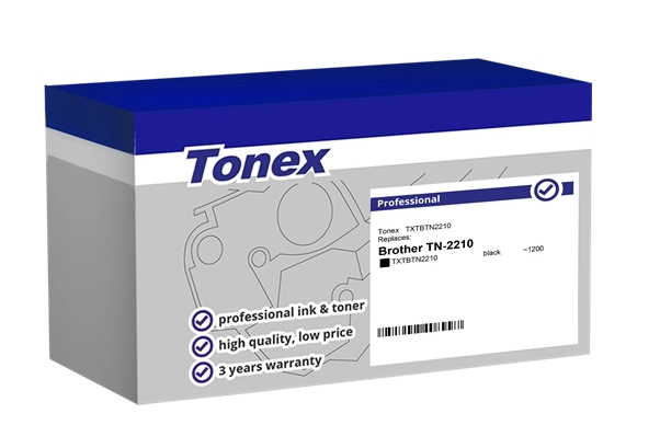 Tonex Tóner negro TXTBTN2210 TN-2210 compatible con Brother TN-2210