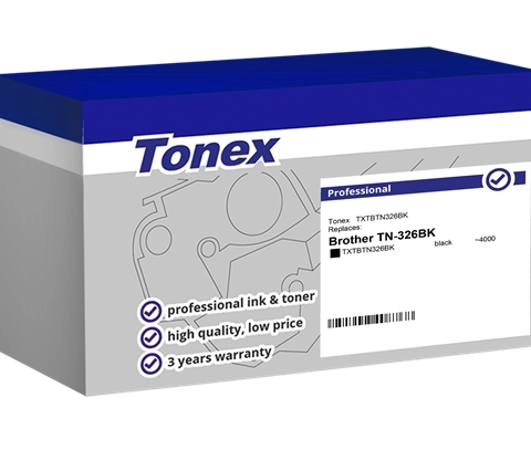 Tonex Tóner negro TXTBTN326BK compatible con Brother TN-326BK