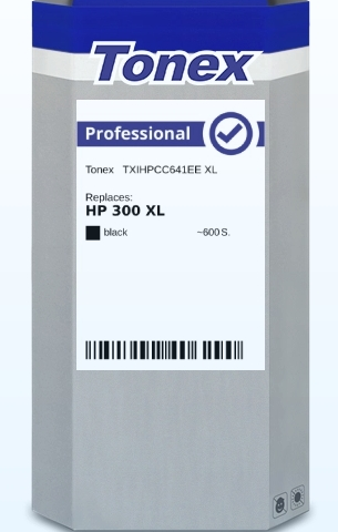 Tonex Cartucho de tinta negro TXIHPCC641EE 300XL compatible con HP 300 XL