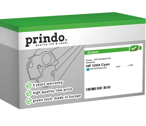 Prindo Tóner cian PRTHPCB541AG Green compatible con HP 125A CB541A