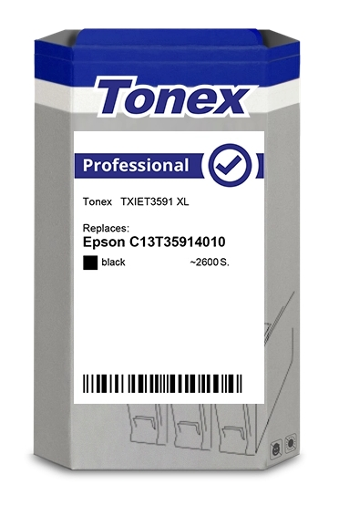 Tonex Cartucho de tinta negro TXIET3591 compatible con Epson T3591 35XL C13T35914010