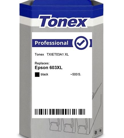 Tonex Cartucho de tinta negro TXIET03A1 compatible con Epson 603XL