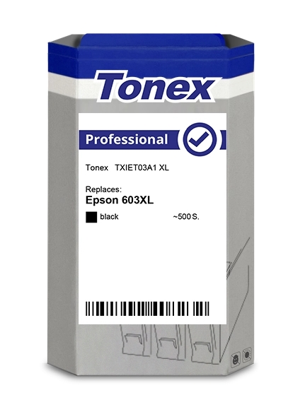 Tonex Cartucho de tinta negro TXIET03A1 compatible con Epson 603XL
