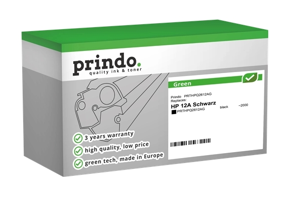 Prindo Tóner negro PRTHPQ2612AG Green compatible con HP 12A Q2612A