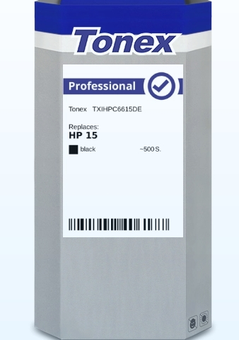 Tonex Cartucho de tinta negro TXIHPC6615DE compatible con HP 15 C6615DE