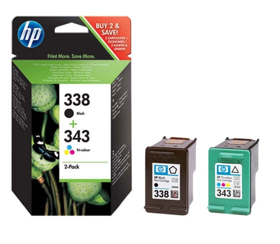 HP Multipack negro varios colores SD449EE MCVP 338 y 343