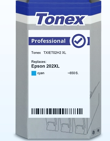 Tonex Cartucho de tinta cian TXIET02H2 compatible con Epson 202XL