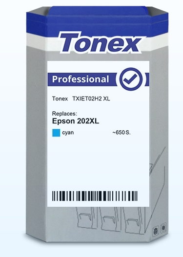 Tonex Cartucho de tinta cian TXIET02H2 compatible con Epson 202XL