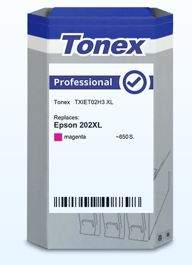 Tonex Cartucho de tinta magenta TXIET02H3 202XL compatible con Epson 202XL